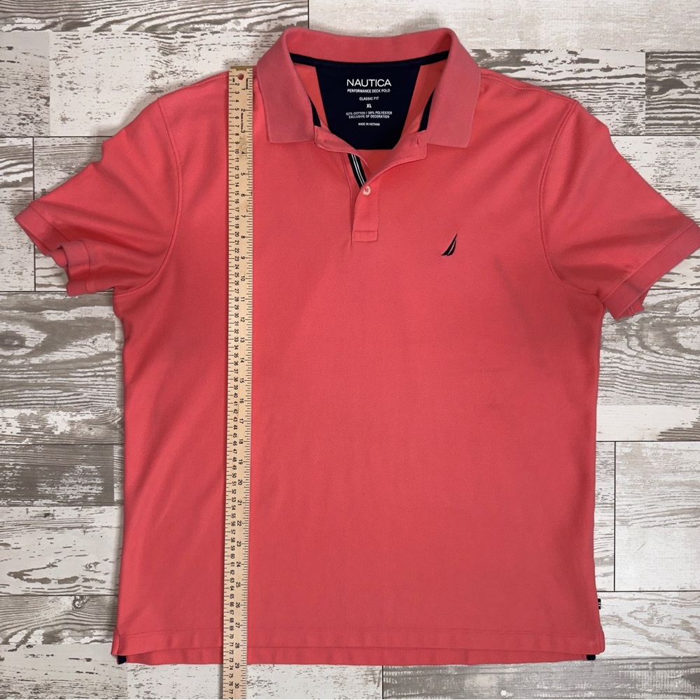 Nautica Men's Performance Deck Polo Shirt XL Coral Classic Fit - Picture 5 of 8